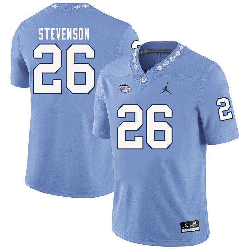 Men #26 Trevion Stevenson North Carolina Tar Heels College Football Jerseys Sale-Carolina Blue